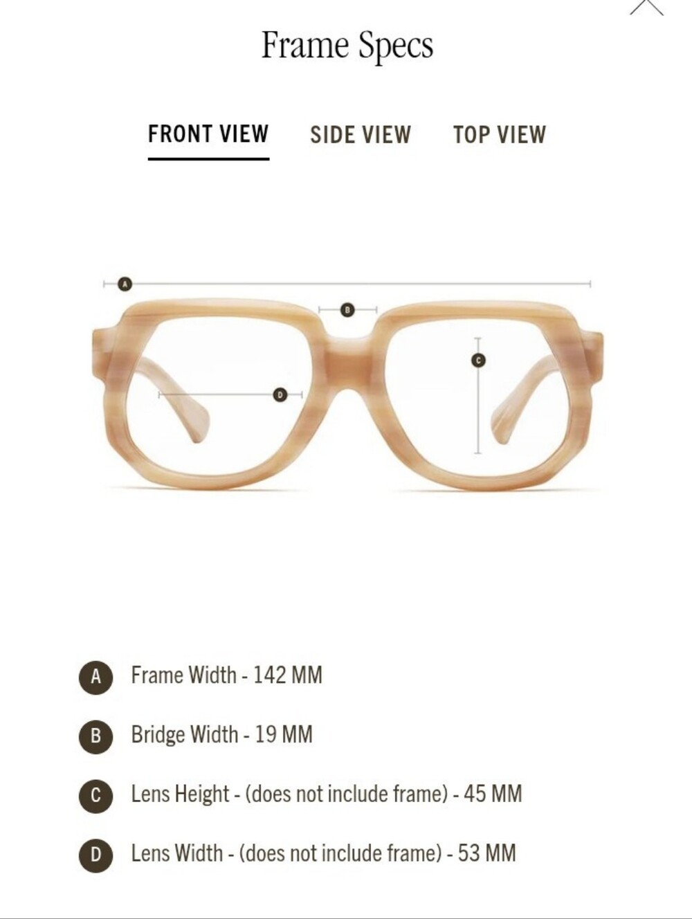 Caddis Velma Reading Glasses in Polished Bone 2.00 - Picture 5 of 8